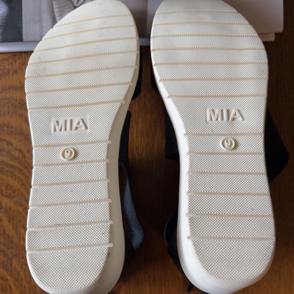 Women's Black Wedge Sandals. New - Picture 4 of 6